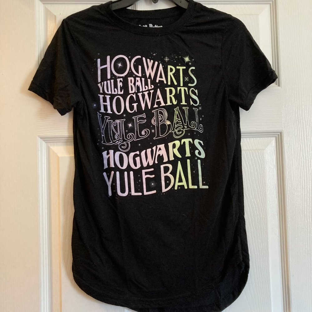 ♥3 for $15♥ Hogwarts Yule Ball size medium black t shirt Harry Potter Wizarding